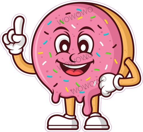 Catering trailer sticker donut - trailer,