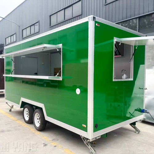 Green double axle food - axle, trailer