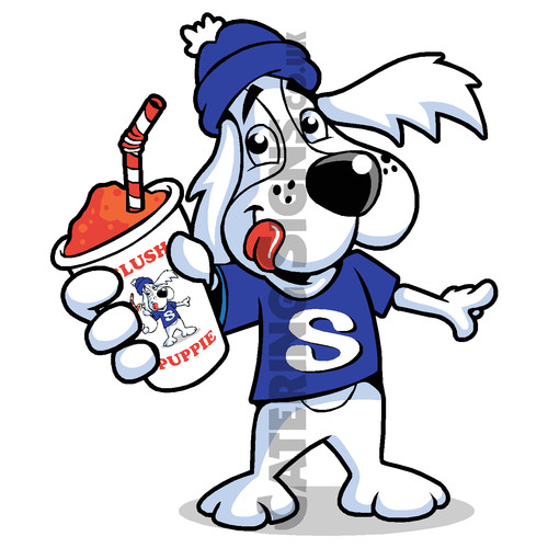 Slush dog sticker puppie - slush, /