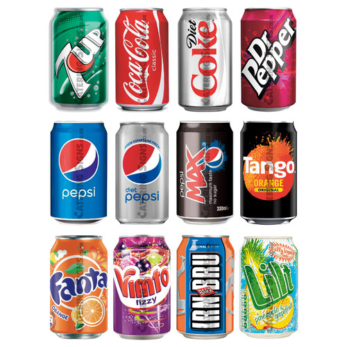 Set drink can stickers - set,