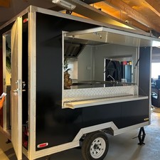 Black Food Trailer Mobile