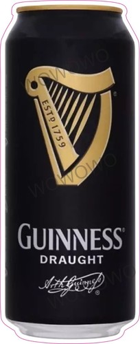 Guinness draught can sticker - guinness,