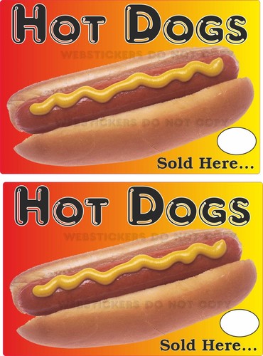Hot dog stickers for ice - hot,