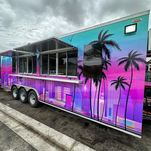 Large catering trailer food - trailer,
