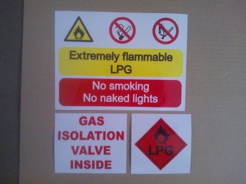 Safety stickers for catering