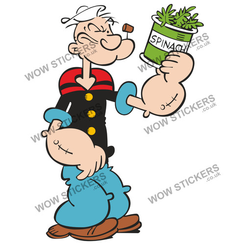 Popeye character sticker - popeye,