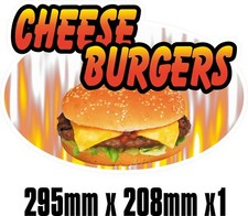 CHEESE BURGER Oval Decal Cut