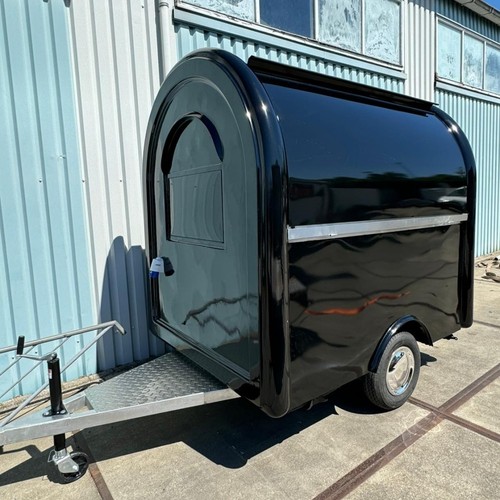 Black food trailer - black, mobile