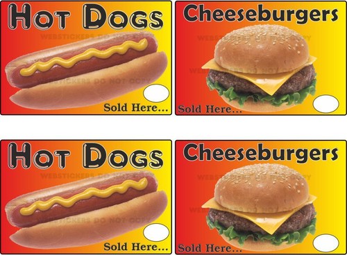 Hot dog cheeseburger stickers - dog,